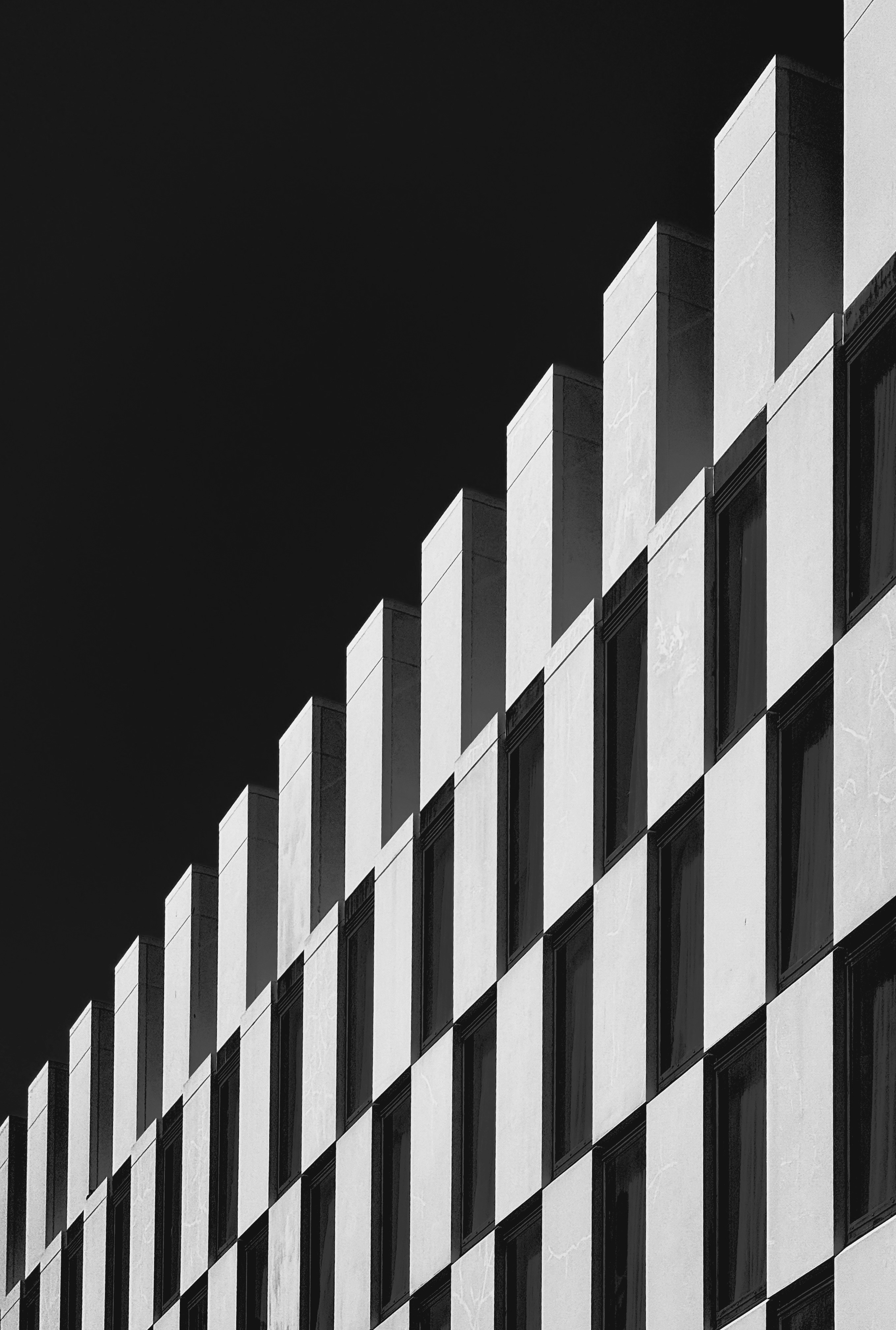Geometric Line Art Black & White